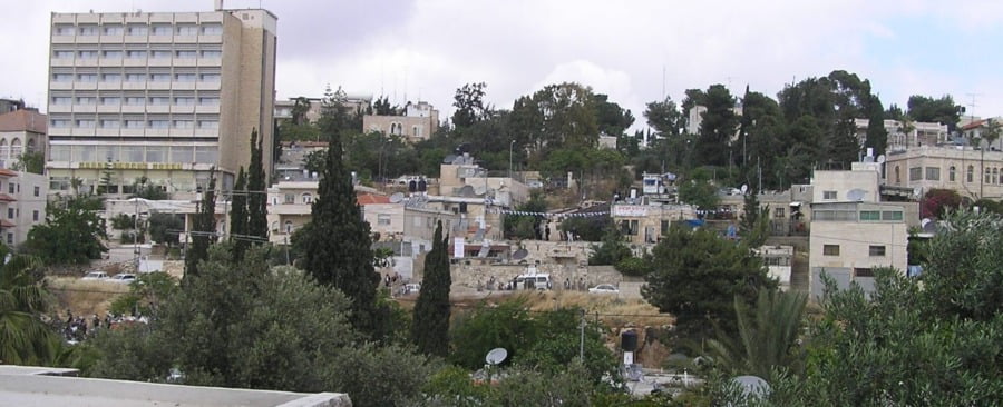 Quartier Shimon HaTzadik à Sheikh Jarrah, Jérusalem. Photo du domaine public