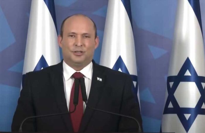 Premier ministre Naftali Bennett. image de la vidéo youtube