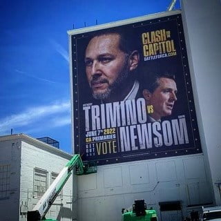 La bataille pour la Californie. Anthony Trimino contre Gavin Newsom. Photo : Équipe Trimino