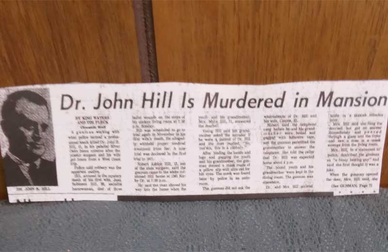 houston chronique dr. john hill assassiné