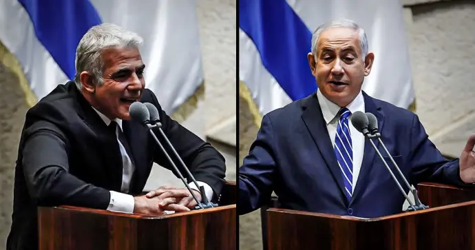 Le 1er novembre 2022, les Israéliens ont le choix: élire Lapid (à gauche) ou Netanyahu (à droite) - photo Adina Volman, porte-parole de la Knesset