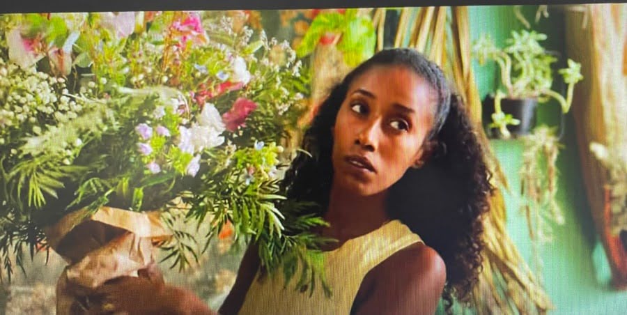 L’actrice Oshrat Ingadashet dans le film dans son magasin de fleurs - Capture d’écran