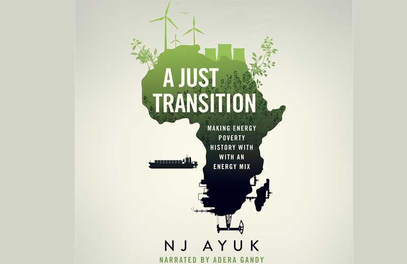 NJ Ayuk une couverture de livre Just Transition.