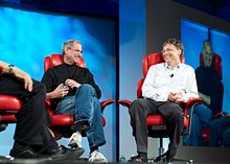 Bill Gates avec Steve Jobs