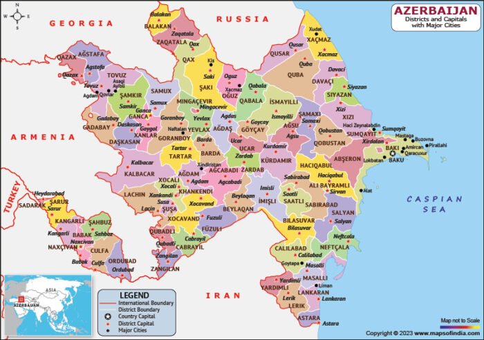 Carte de l’Azerbaïdjan