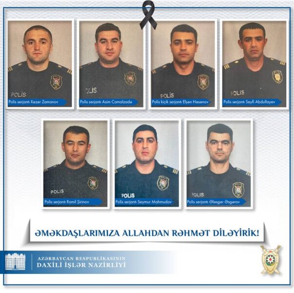 Des militaires azerbaïdjanais tués le 19 septembre 2023 lorsque leurs véhicules ont explosé sur une mine terrestre plantée par des Arméniens dans la région du Karabakh en Azerbaïdjan - Photo: Ministère azerbaïdjanais des Affaires étrangères.