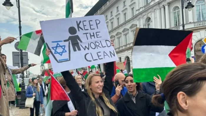Cher monde, En Europe, proteste pour le Hamas et appelle à garder le monde propre des Juifs - Médias sociaux
