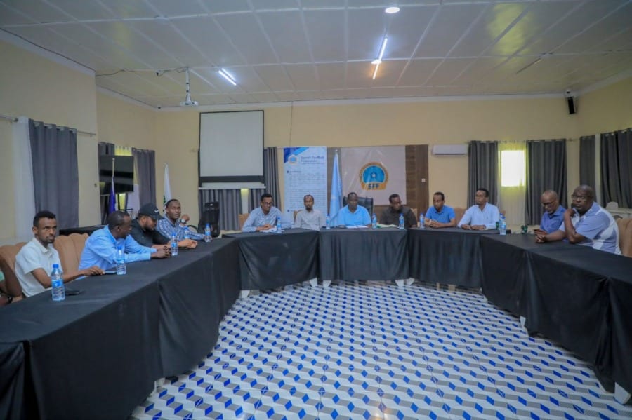 Réunion du comité exécutif de la Fédération somalienne de football, le 15 janvier 2024. Photo par Abdul Malik Muhudin
