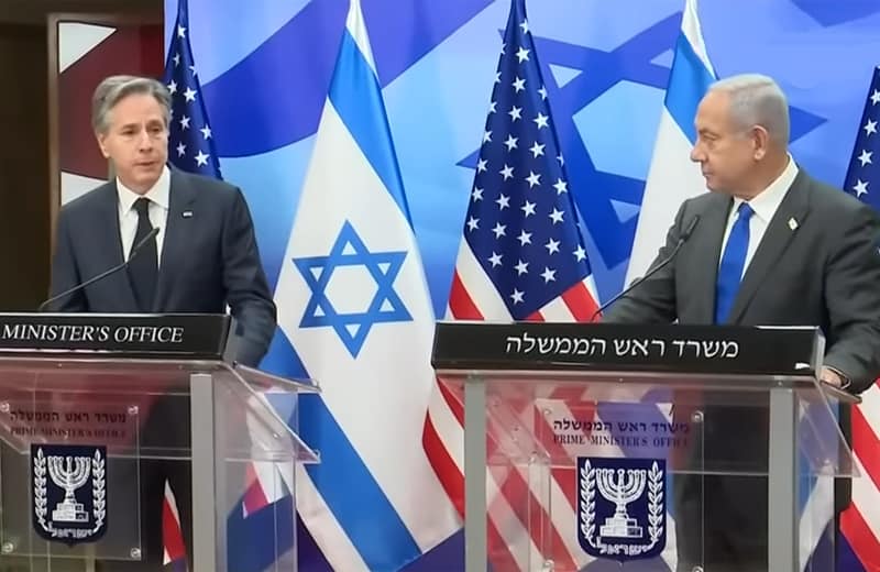 Blinken Netanyahou, Relations américano-israéliennes. Image tirée de la capture d’écran de la vidéo CC Youtube.